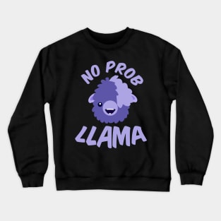 No Prob Llama Rainbow Pride Alpaca Llama Crewneck Sweatshirt